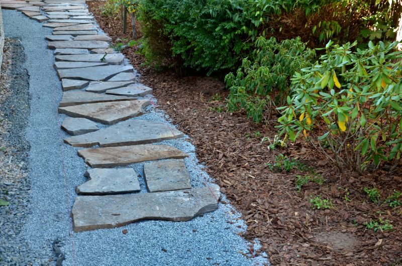 Paver Installation in a Garden Setting