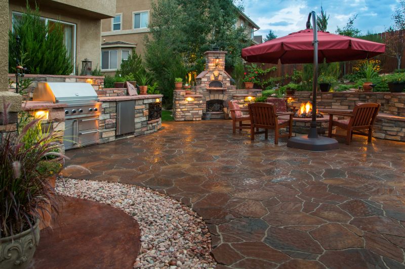 Outdoor Paver Kitchen Area
